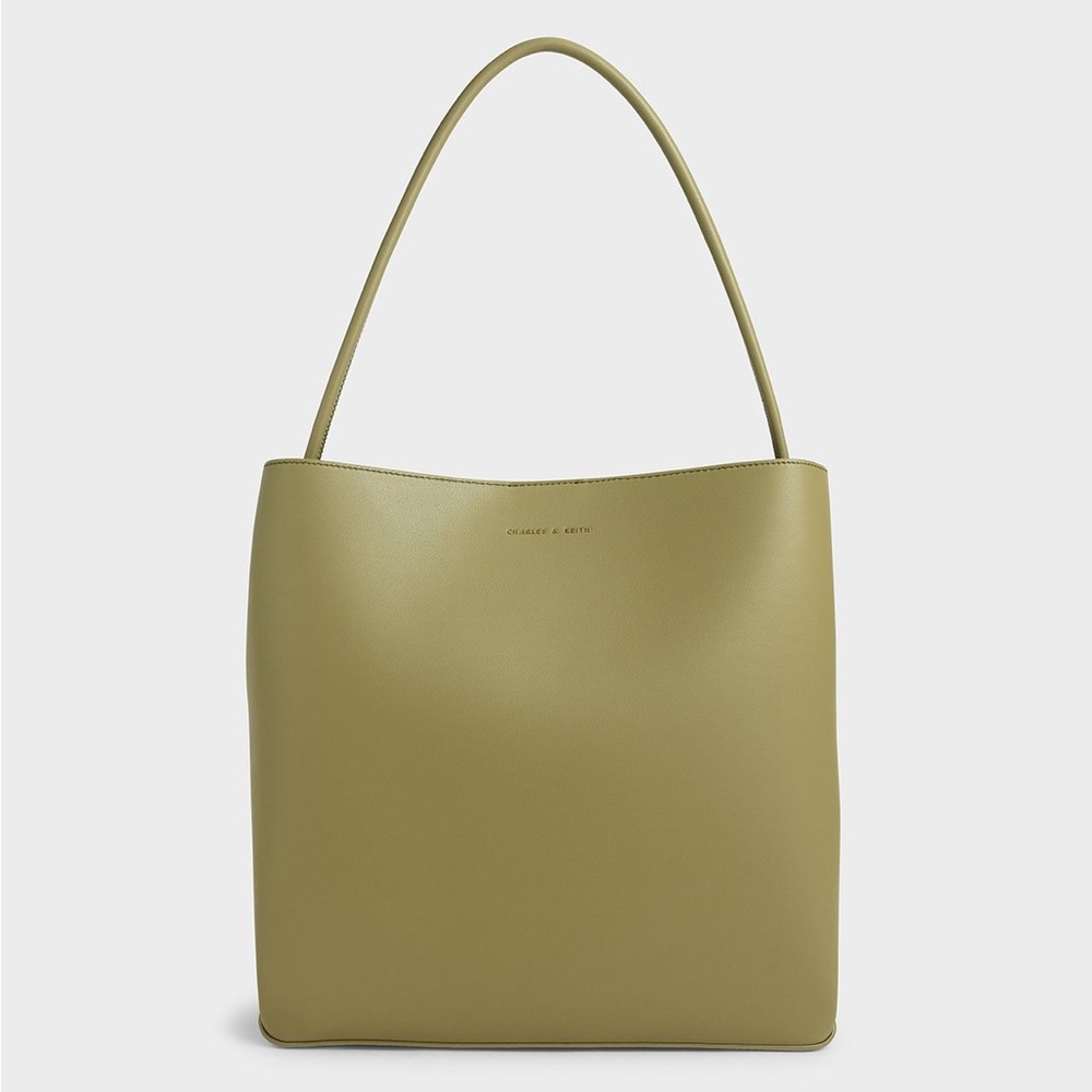 Charles & Keith Leia Tote Bag in Sage Green
